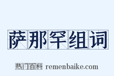 萨那罕组词是什么意思的图片